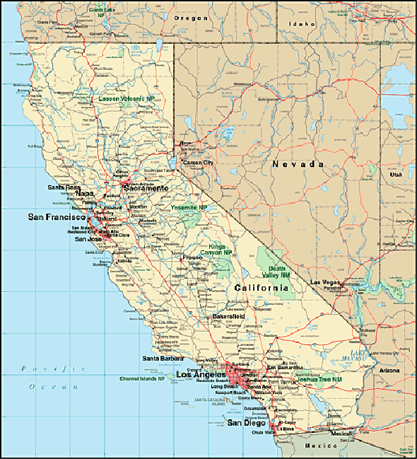 Map California