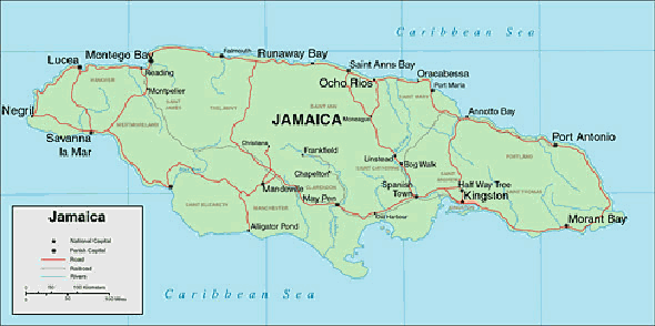 Jamaica Map