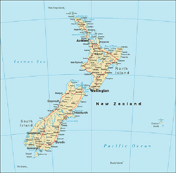 New Zealand Map