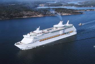 Aerial view of the ship
