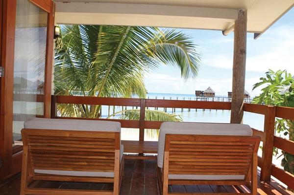 Lounge chairs and ocean views in Fiji