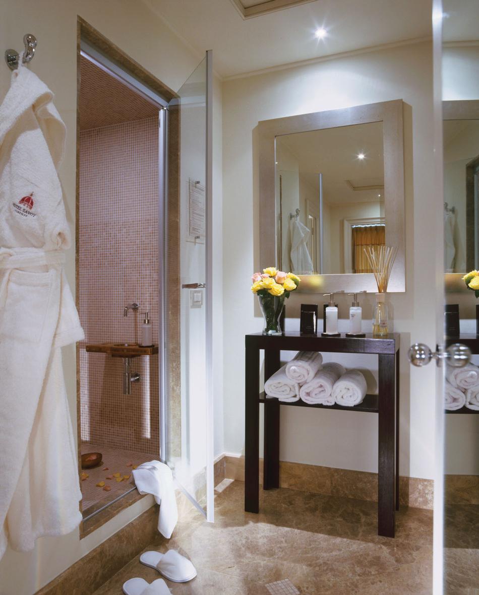 Suite bathroom at the hotel