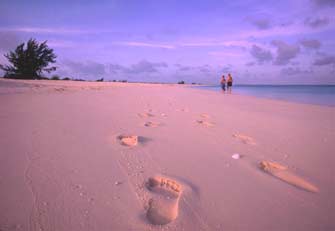 Footprinds in the sand