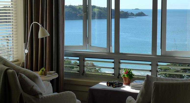 Room overlooking the water