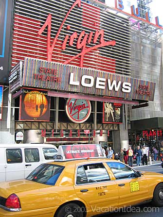 Taxis and shops
