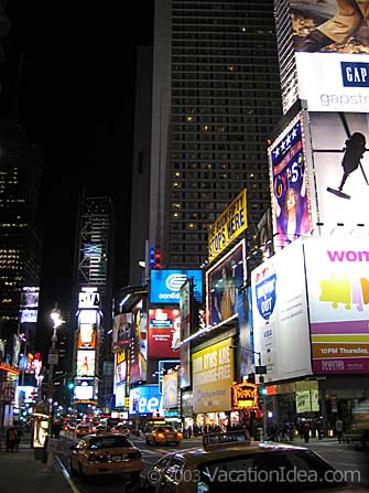 At night