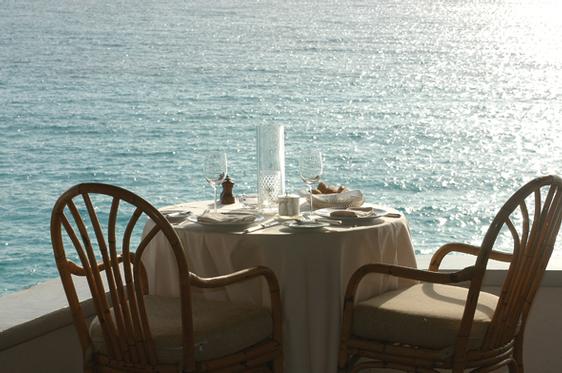 Romantic dining with a view