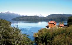 Correntoso Lake and River Hotel exterior in Patagonia